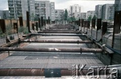 Sierpień 1988, Warszawa, Polska.
Budowa tunelu I linii metra wzdłuż al. Komisji Edukacji Narodowej.
Fot. Edward Grochowicz, zbiory Ośrodka KARTA
