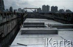 Sierpień 1988, Warszawa, Polska.
Budowa tunelu I linii metra wzdłuż al. Komisji Edukacji Narodowej.
Fot. Edward Grochowicz, zbiory Ośrodka KARTA