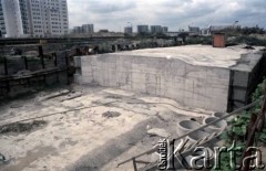 Sierpień 1988, Warszawa, Polska.
Budowa tunelu I linii metra wzdłuż al. Komisji Edukacji Narodowej.
Fot. Edward Grochowicz, zbiory Ośrodka KARTA