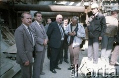 9.09.1988, Warszawa, Polska.
Wizyta przedstawiciela ambasady ZSRR w Polsce na terenie budowy I linii metra.
Fot. Edward Grochowicz, zbiory Ośrodka KARTA