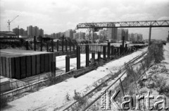 1988, Warszawa, Polska.
Budowa I linii metra wzdłuż al. Komisji Edukacji Narodowej.
Fot. Edward Grochowicz, zbiory Ośrodka KARTA