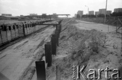 1988, Warszawa, Polska.
Budowa I linii metra wzdłuż al. Komisji Edukacji Narodowej.
Fot. Edward Grochowicz, zbiory Ośrodka KARTA