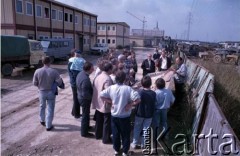 18.09.1989, Warszawa, Polska.
Dzień otwarty na budowie I linii metra. Zwiedzanie Stacji Techniczno-Postojowej 