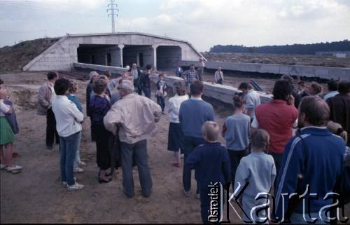 18.09.1989, Warszawa, Polska.
Dzień otwarty na budowie I linii metra. Zwiedzanie Stacji Techniczno-Postojowej 