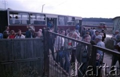 18.09.1989, Warszawa, Polska.
Dzień otwarty na budowie I linii metra. Zwiedzanie Stacji Techniczno-Postojowej 