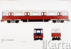 Lata 80., Warszawa, Polska.
Wagon serii 81 produkcji radzieckiej dla warszawskiego metra.
Fot. Edward Grochowicz, zbiory Ośrodka KARTA