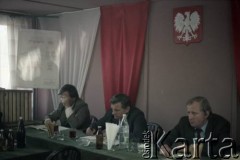 Lata 80., Warszawa, Polska.
Spotkanie dotyczące budowy I linii metra.
Fot. Edward Grochowicz, zbiory Ośrodka KARTA