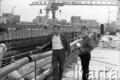 Lata 80., Warszawa, Polska.
Budowa I linii metra, prawdopodobnie wzdłuż al. Komisji Edukacji Narodowej.
Fot. Edward Grochowicz, zbiory Ośrodka KARTA