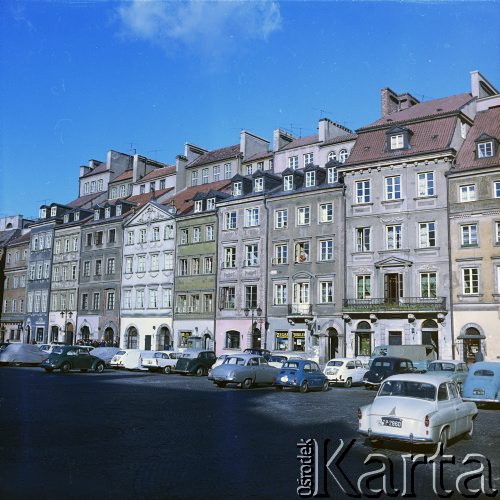 Lata 60., Warszawa, Polska.
Rynek Starego Miasta.
Fot. Edward Grochowicz, zbiory Ośrodka KARTA