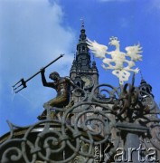 Lata 80., Gdańsk, Polska.
Fontanna Neptuna na Długim Targu.
Fot. Edward Grochowicz, zbiory Ośrodka KARTA