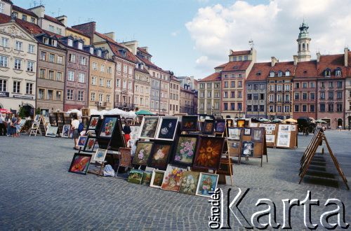 Lata 90., Warszawa, Polska.
Rynek Starego Miasta.
Fot. Edward Grochowicz, zbiory Ośrodka KARTA