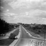 Lata 60., Warszawa, Polska.
Wybrzeże Szczecińskie, widok z mostu Poniatowskiego.
Fot. Edward Grochowicz, zbiory Ośrodka KARTA