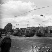 Lata 60., Warszawa, Polska.
Rondo Wiatraczna, pętla tramwajowa.
Fot. Edward Grochowicz, zbiory Ośrodka KARTA