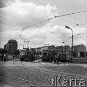 Lata 60., Warszawa, Polska.
Rondo Wiatraczna, pętla tramwajowa.
Fot. Edward Grochowicz, zbiory Ośrodka KARTA