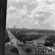 Lata 60., Warszawa, Polska.
Rondo Waszyngtona i Stadion X-lecia.
Fot. Edward Grochowicz, zbiory Ośrodka KARTA