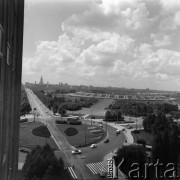 Lata 60., Warszawa, Polska.
Rondo Waszyngtona i Stadion X-lecia.
Fot. Edward Grochowicz, zbiory Ośrodka KARTA