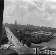 Lata 60., Warszawa, Polska.
Rondo Waszyngtona i Stadion X-lecia.
Fot. Edward Grochowicz, zbiory Ośrodka KARTA