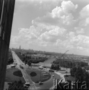 Lata 60., Warszawa, Polska.
Rondo Waszyngtona i Stadion X-lecia.
Fot. Edward Grochowicz, zbiory Ośrodka KARTA