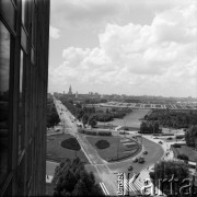 Lata 60., Warszawa, Polska.
Rondo Waszyngtona i Stadion X-lecia.
Fot. Edward Grochowicz, zbiory Ośrodka KARTA