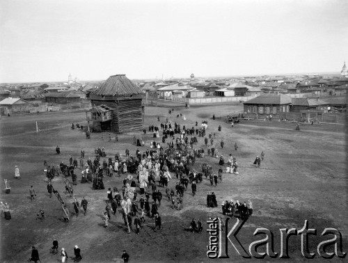 1904-1905, Jakuck, Cesarstwo Rosyjskie.
Panorama Jakucka, procesja religijna.
Fot. NN, kolekcja Zygmunta Lewańskiego, udostępnił Julian Lewański

