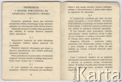 15.05.1945, brak miejsca.
Książeczka uposażenia Zbigniewa Jackowskiego zawierająca dane ewidencyjne, informacje o wypłaconym uposażeniu, obciążeniach i ich spłatach oraz o skarbowych wyposażeniach materiałowych.
Fot. NN, zbiory Ośrodka KARTA, Pogotowie Archiwalne [PAF_042], przekazał Zbigniew Jackowski