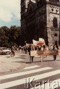 22-25.08.1986, Lund, Szwecja. 
Demonstracja prosolidarnościowa podczas europejskiego zjazdu CSSO - 