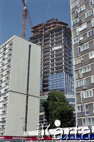 2002-2003, Warszawa, Polska.
Spektrum Tower w budowie przy Rondzie ONZ.
Fot. Artur Polit, zbiory Fundacji Ośrodka KARTA