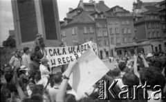 19.06.1988, Warszawa, Polska.
Happening Pomarańczowej Alternatywy 