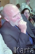 05.2000, Warszawa, Polska.
45 Międzynarodowe Targi Książki, n/z William Wharton podczas spotkania autorskiego.
Fot. Artur Polit, zbiory Fundacji Ośrodka KARTA