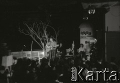 18-20.11.1988, Warszawa, Polska.
Ogólnopolski Przegląd Piosenki Autorskiej OPPA, klub studencki Uniwersytetu Warszawskiego Hybrydy.
Fot. Artur Polit, zbiory Fundacji Ośrodka KARTA
