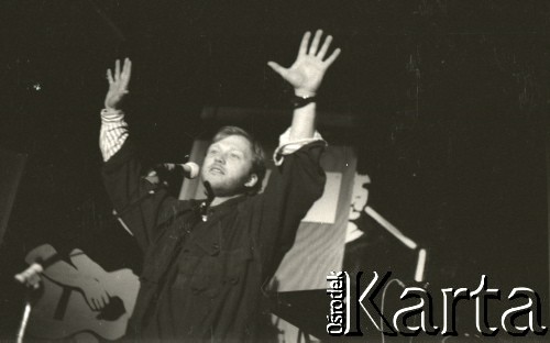 18-20.11.1988, Warszawa, Polska.
Ogólnopolski Przegląd Piosenki Autorskiej OPPA, klub studencki Uniwersytetu Warszawskiego Hybrydy.
Fot. Artur Polit, zbiory Fundacji Ośrodka KARTA