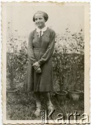 Druga połowa lat 30., Grodno, Polska.
Władysława Małachowska, koleżanka Ireny Juchniewicz  ze Szkoły Powszechnej nr 7 im. Stefana Żeromskiego w Grodnie.
Fot. NN, udostępniła Irena Godyń, zbiory Ośrodka KARTA
