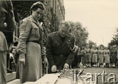 18.05.1958, Pitsford, Anglia, Wielka Brytania.
Uroczystość poświęcenia sztandaru hufca 