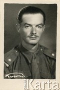 1940-1945, brak miejsca.
Tadeusz Marian Dołęga Kowalewski jako żołnierz Polskich Sił Zbrojnych na Zachodzie.
Fot. NN, udostępniła Barbara Kowalewska, zbiory Ośrodka KARTA