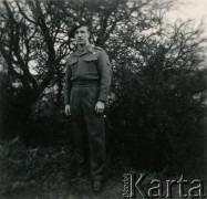 1947, Hartford Bridge, Anglia, Wielka Brytania.
Kapral podchorąży 4 Pułku Pancernego 