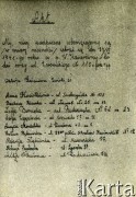 Ok. 1936, Łódź, woj. łódzkie, Rzeczpospolita Polska.
Akt napisany przez koleżanki z klasy Larysy Zajączkowskiej z Żeńskiego Gimnazjum Zofii Pętkowskiej i Wiktorii Macińskiej, dotyczący spotkania za kilka lat. 
Fot. NN, kolekcja Larysy Zajączkowskiej-Mitznerowej, zbiory Ośrodka KARTA