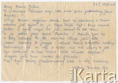 27.01.1981. List Franciszki Koc do brata Juljana, który wyemigrował do Argentyny. 
Fot. NN, udostępnił Alfredo Kołodziej, reprodukcje cyfrowe w Bibliotece Polskiej im. Ignacego Domeyki w Buenos Aires (Biblioteca Polaca Ignacio Domeyko) i w Ośrodku KARTA w Warszawie.