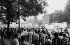 1981, Kraków, Polska.
Niezależna demonstracja.
Fot. Stanisław Kulawiak, zbiory Ośrodka KARTA.