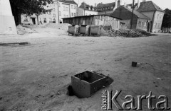 1978, Sandomierz, Polska.
Dziura w ulicy.
Fot. Stanisław Kulawiak, zbiory Ośrodka KARTA.