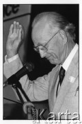 25–28.08.1988, Kraków, Polska.
Uczestnik Międzynarodowej Konferencji Praw Człowieka, odbywającej się w kościele św. Maksymiliana Marii Kolbego w Mistrzejowicach.
Fot. Stanisław Kulawiak, zbiory Ośrodka KARTA