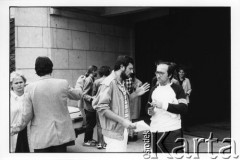 25–28.08.1988, Kraków, Polska.
Uczestnik Międzynarodowej Konferencji Praw Człowieka, odbywającej się w kościele św. Maksymiliana Marii Kolbego w Mistrzejowicach.
Fot. Stanisław Kulawiak, zbiory Ośrodka KARTA