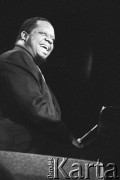 24.11.2000, Kalisz, Polska.
27. Międzynarodowy Festiwal Pianistów Jazzowych. Występ Julian Joseph Acoustic Trio. Na zdjęciu pianista Julian Joseph.
Fot. Stanisław Kulawiak, zbiory Ośrodka KARTA