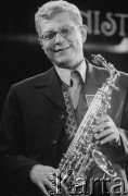 30.11.2001, Kalisz, Polska.
28. Międzynarodowy Festiwal Pianistów Jazzowych. Na zdjęciu Tuna Oetenel.
Fot. Stanisław Kulawiak, zbiory Ośrodka KARTA