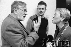 29.11.2003, Kalisz, Polska.
30. Międzynarodowy Festiwal Pianistów Jazzowych. Z lewej kompozytor i multiinstrumentalista Andrzej Kurylewicz, z prawej Barbara Fibingier.
Fot. Stanisław Kulawiak, zbiory Ośrodka KARTA
