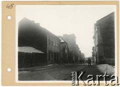 1940, Rzeszów, dystrykt krakowski, Generalne Gubernatorstwo.
Widok na budynki mieszkalne przy ul. Baldachówka (obecna nazwa). 
Fot. NN, kolekcja Bogusława Kotuli, zbiory Fundacji Ośrodka KARTA

