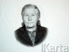 Lata 80., Białoruska SRR, ZSRR.
Władysława Zasztoft (z d. Hryniewicz).
Fot. NN, zbiory Archiwum Historii Mówionej Ośrodka KARTA i Domu Spotkań z Historią, udostępniła Władysława Zasztoft w ramach projektu 