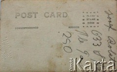 1912-1922, Palmerton, Pensylwania, USA.
Rewers karty pocztowej o sygnaturze AHM_PnW_0375_0002_0024a:
Józef Bułat, dziadek Oktawii Pietuchowskiej.
Fot. John Mankos Photo Studio, zbiory Archiwum Historii Mówionej Ośrodka KARTA i Domu Spotkań z Historią, udostępniła Oktawia Pietuchowska w ramach projektu 