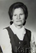 Lata 60., Brasław, Białoruska SRR, ZSRR.
Monika Szłabun z d. Kużel.
Fot. NN, zbiory Archiwum Historii Mówionej Ośrodka KARTA i Domu Spotkań z Historią, udostępniła Monika Szłabun w ramach projektu 