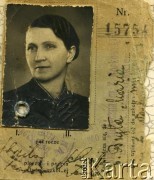 Ok. 1938, Lwów, Polska.
Legitymacja ze szkoły muzycznej należąca do Marii Bryły, matki Bogusławy Bryły-Czerny.
Fot. NN, zbiory Archiwum Historii Mówionej Ośrodka KARTA i Domu Spotkań z Historią, udostępniła Bogusława Bryła-Czerna w ramach projektu 