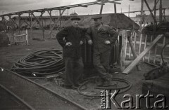 1955-1957, Workuta, Komi ASRR, ZSRR.
Łagiernicy pracujący w kopalni. 
Fot. Eugeniusz Cydzik, udostępnił Eugeniusz Cydzik w ramach projektu 